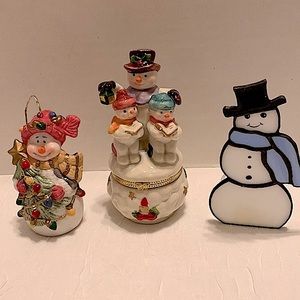 Snowman trio